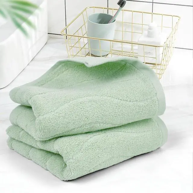 Alt view image 5 of 7 - Jacquotha Hand Towels 2 Pack - Sage Green Wavy Striped