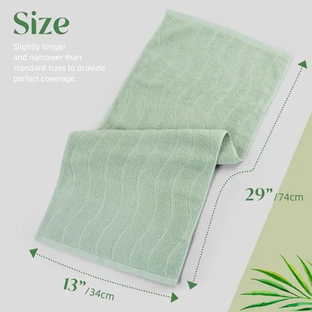 Alt view image 7 of 7 - Jacquotha Hand Towels 2 Pack - Sage Green Wavy Striped
