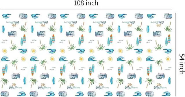 Alt view image 7 of 7 - Surf First Birthday Party Supplies Tablecloth, 3 Pack