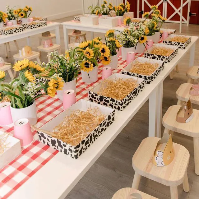 Alt view image 4 of 7 - 6 Pack Red Gingham Table Runner, Red and White Checkered Tablecloths 14 x 108 Inches Rectangular Waterproof Picnic Table Runner for Birthday Party Crawfish Boil Party Supplies