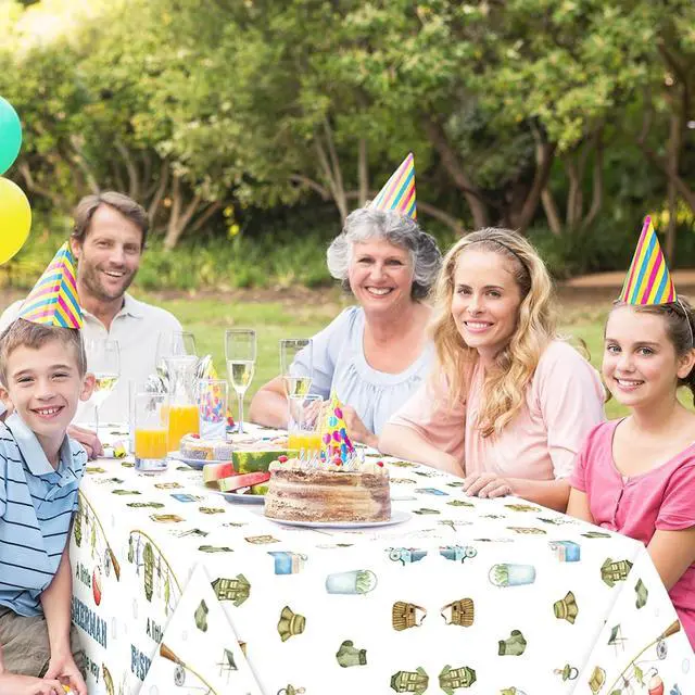 Alt view image 4 of 6 - ANGOLIO 3Pcs Fishing Party Tablecloth Decorations Summer Fishing Baby Shower Its a Boy Disposable Table Cover Decor for Kid Boy Girl Gender Reveal Little Fisherman Themed Birthday Party Supplies