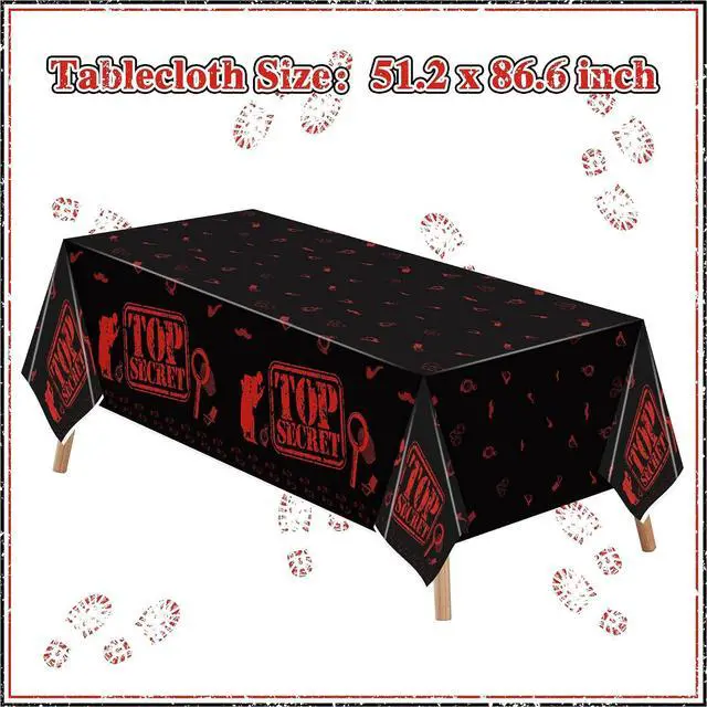 Alt view image 2 of 7 - K1tpde 3PCS Spy Party Tablecloths for Kids Birthday Secret Agent Theme Table Covers Spy Plastic Table Cloth Secret Themed Party Decorations for Boys