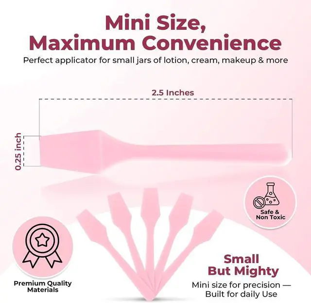 Alt view image 3 of 7 - Kopperko Cosmetic Spatulas, 2.5 Inch, 100 Pack, Pink