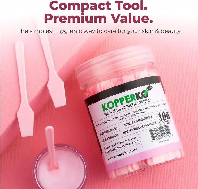Alt view image 7 of 7 - Kopperko Cosmetic Spatulas, 2.5 Inch, 100 Pack, Pink
