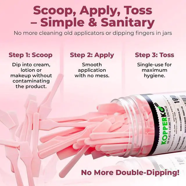Alt view image 5 of 7 - Kopperko Cosmetic Spatulas, 2.5 Inch, 100 Pack, Pink