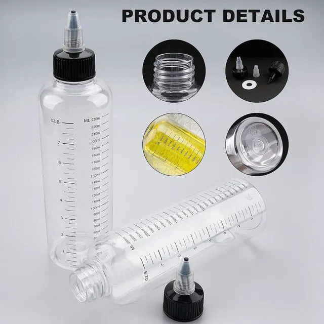 Alt view image 3 of 6 - Cosywell Applicator Bottle for Hair 8.5oz 2 Pack Hair Squeeze Bottles