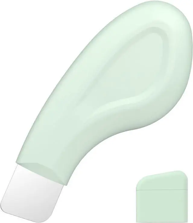 Main image of Sookga Blackhead Remover Tool, Stainless Steel Face Scraper for Deep Cleansing, Skin Scrubber Face Spatula with Silicone Cover, Nose Blackhead Remover, Skin Care Tool for Men and Women (Green)