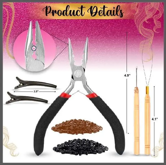 Alt view image 2 of 6 - Hair Tinsel Kit | 14 Colors | 8500 Strands | For Girls, Women & Kids