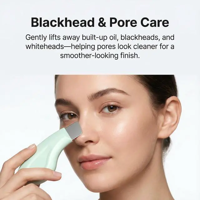 Alt view image 3 of 7 - Sookga Blackhead Remover Tool, Stainless Steel Face Scraper for Deep Cleansing, Skin Scrubber Face Spatula with Silicone Cover, Nose Blackhead Remover, Skin Care Tool for Men and Women (Green)