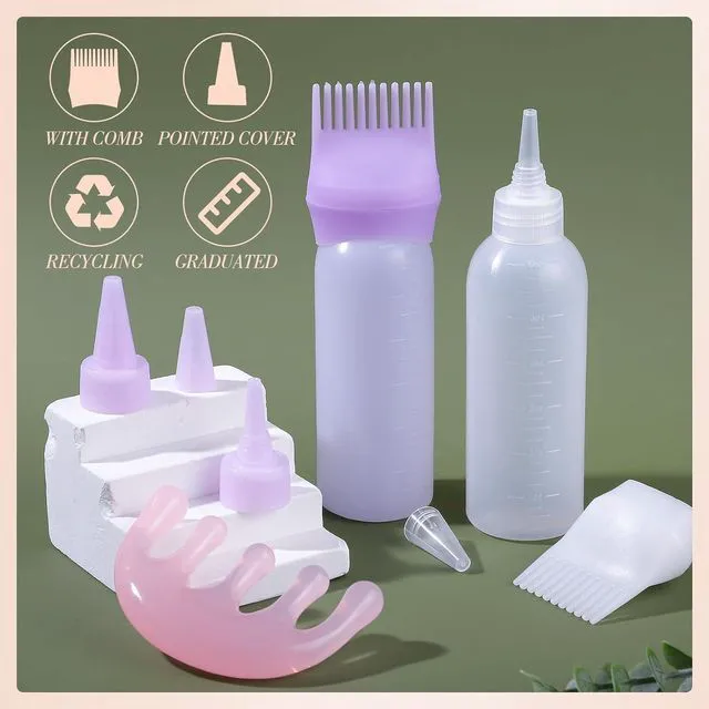 Alt view image 3 of 7 - Pimoys Root Comb Hair Dye Oil Applicator Bottles For Scalp, Purple White