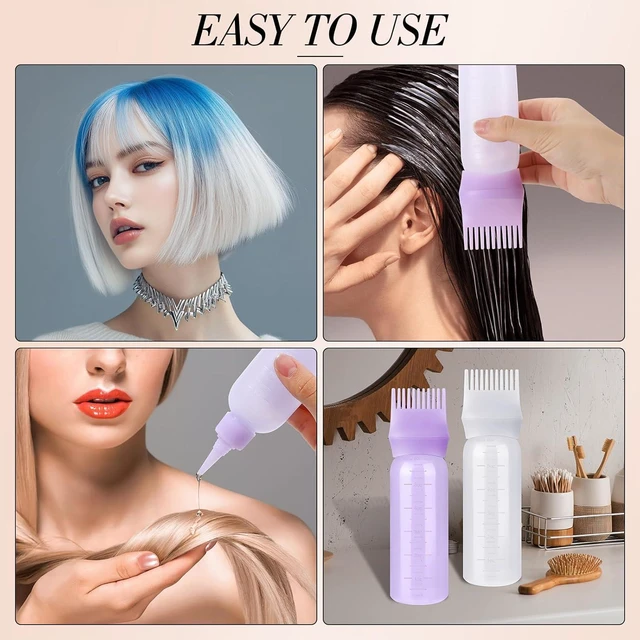 Alt view image 4 of 7 - Pimoys Root Comb Hair Dye Oil Applicator Bottles For Scalp, Purple White