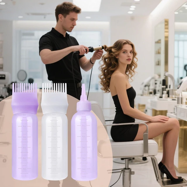 Alt view image 7 of 7 - Pimoys Root Comb Hair Dye Oil Applicator Bottles For Scalp, Purple White
