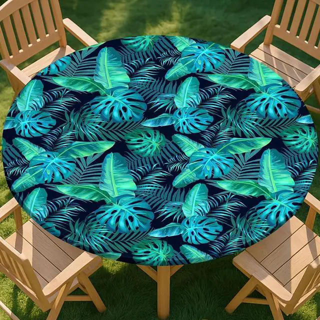 Main image of Round Tablecloth Waterproof Elastic Fitted Cover for 36-44 Round Tables