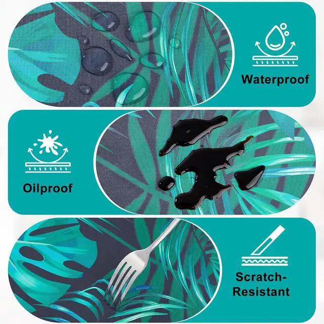 Alt view image 4 of 7 - Round Tablecloth Waterproof Elastic Fitted Cover for 36-44 Round Tables