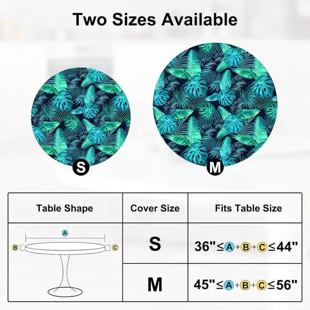 Alt view image 6 of 7 - Round Tablecloth Waterproof Elastic Fitted Cover for 36-44 Round Tables