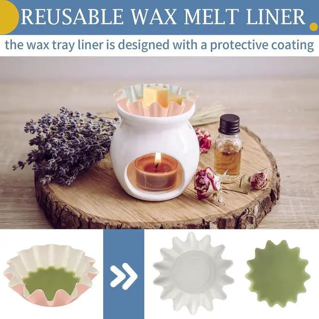 Alt view image 5 of 7 - PEASUG 50 Pcs Wax Melt Liners, Wax Melt Warmer Liners, Leakproof & Reusable Wax Melt Cups for Wax Burner, Wax Melters, Candle Warmers, Scented Wax, Plug Warmers, Electric Wax Warmers, Pink