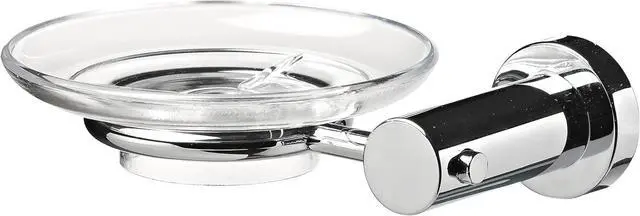 Main image of Polished Chrome Soap Dish Holder ECK-310B, Soap Dish Included, Durable Zinc Alloy, Wall-Mounted, Screw-in