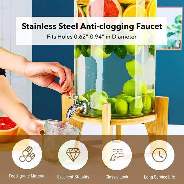 Alt view image 6 of 7 - Spigot for Beverage Dispenser Stainless Steel Water Dispenser Replacement Parts,Food Grade Metal Water Spout for Drink Dispenser Stock Pot (Silver 1PCS)
