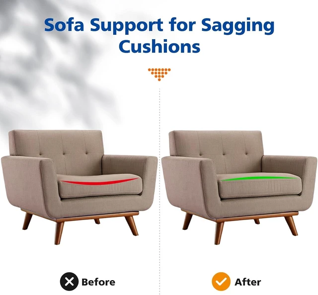Alt view image 5 of 7 - RA RUNNING ALIEN Couch Cushion Support for Sagging Seat,20"X20"X2" Curved 40D High Density Foam Cushion,Sagging Couch Support for Accent Chair,Sofa,Blue Set of 1
