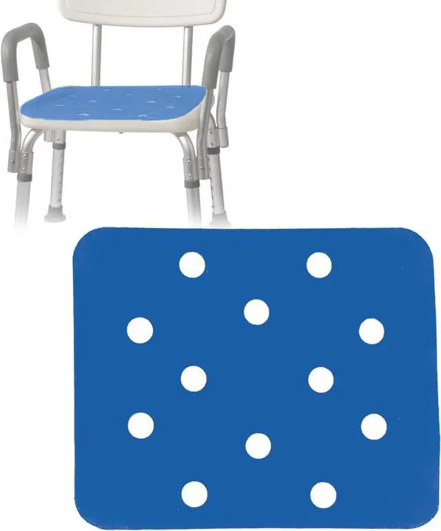 Main image of Bath Chair Seat Mat - Elderly Shower Bench Cushion Non-Slip EVA Foam Pad with Adhesive for Disabled Handicap Senior, Square (Not Include Stool)