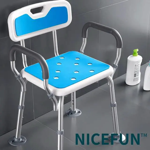 Alt view image 6 of 6 - Shower Chair Pad Cover Bath Seat, Padded Shower Bench Seat Mat 15 x 12 inches, Waterproof Transfer Bench Cushion,Stickable Soft Foam Fit Bath Stool, Bathroom Bathtub Mat