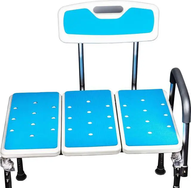 Main image of 3 PCS Cover Mats for Bath Tub Bench Shower Chair with Adhesive Backing, 15 x 8 Inch Anti-Skid Soft Pads Padded Shower Seat for Bathtub - Extended Tub Transfer Bench Cushions, Bath Chair Mats