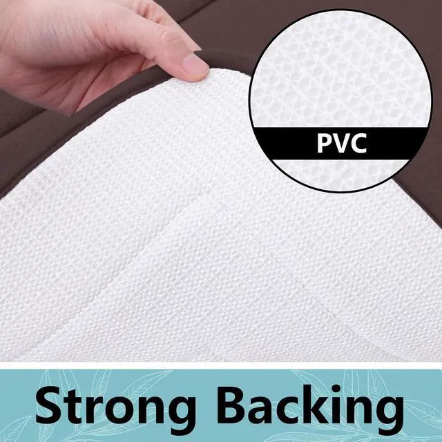 Alt view image 4 of 7 - Arotive Memory Foam Bathroom Rug Mat 24x16, Ultra Soft and Absorbent Bath Mat, Machine Wash Dry, Comfortable Bath Rug Carpet for Bathroom Floor, Tub and Shower, Brown