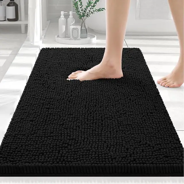 Main image of Smiry Bathroom Rugs 24X16, Luxury Chenille Extra Soft Absorbent Bath Mat