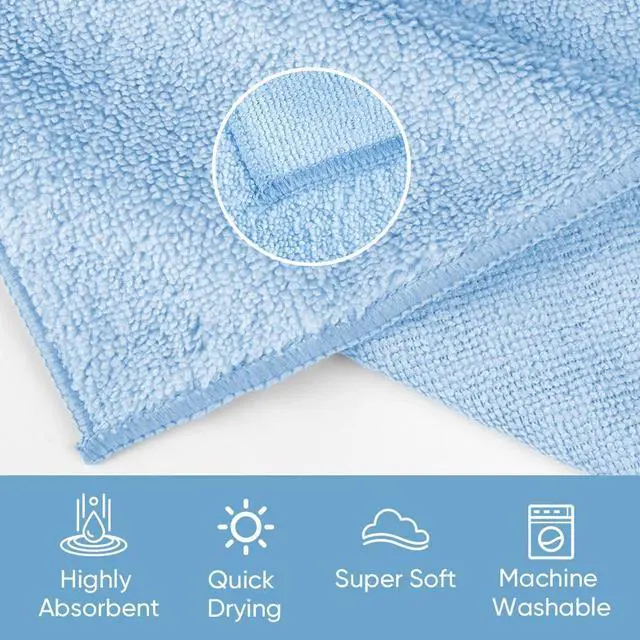 Alt view image 3 of 7 - HOMEXCEL Washcloths 12PK, Ultra Soft&Highly Absorbent Face Towels, 12X12 in