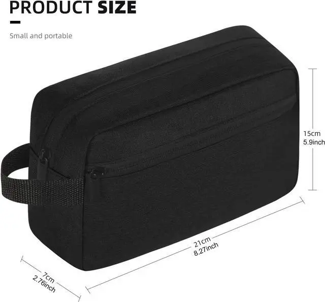 Alt view image 2 of 7 - Icramsy Travel Toiletry bag Toiletry bag for women men Hanging Cosmetic bag Travel accessories for Women Men (Black)