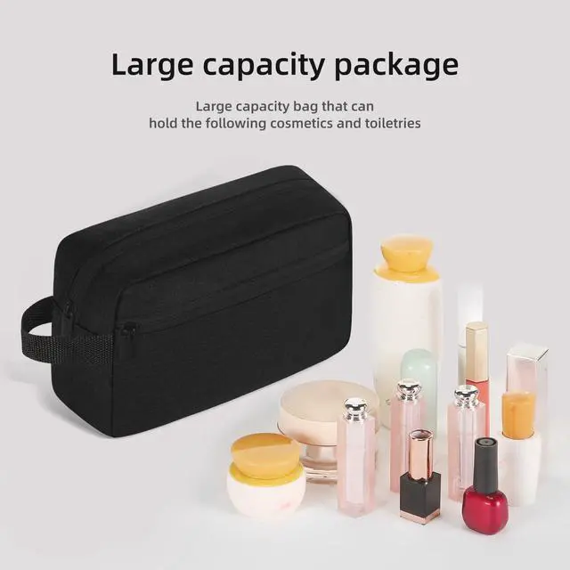 Alt view image 3 of 7 - Icramsy Travel Toiletry bag Toiletry bag for women men Hanging Cosmetic bag Travel accessories for Women Men (Black)