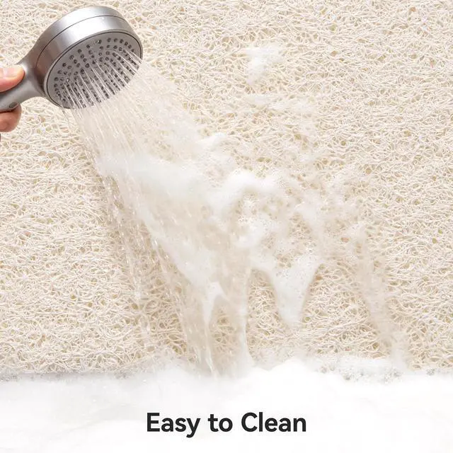 Alt view image 3 of 7 - Asvin Soft Textured Bath, Shower, Tub Mat, 24x16 Inch, Phthalate Free, Non Slip Comfort Bathtub Mats with Drain, PVC Loofah Bathroom Mats for Wet Areas, Quick Drying