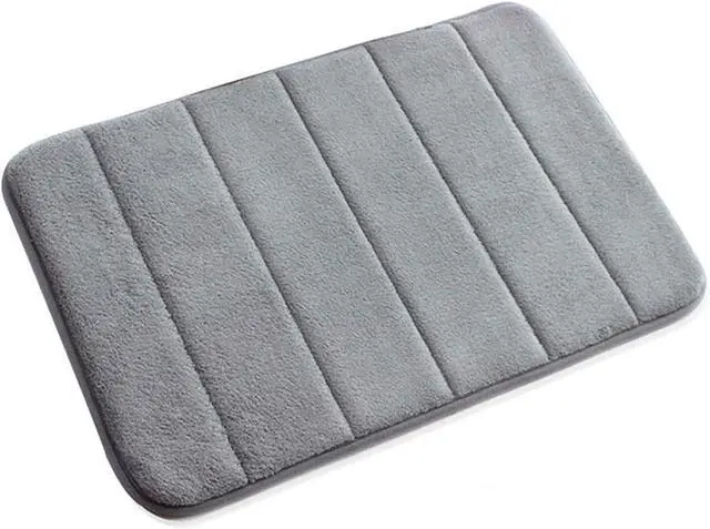 Main image of VANRA Small Bath Mat Bath Rugs Anti-Slip Memory Foam Non-Slip Bathroom Mat Soft Bathmat Carpet 15.7" X 23.6" (Gray)