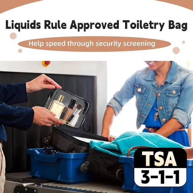 Alt view image 5 of 7 - Icramsy Clear Makeup Bag,2 Pack TSA Approved Toiletry Bag for Women & Men