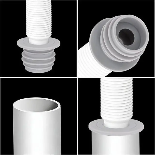 Alt view image 3 of 7 - 3pcs Washing Machine Drain Hose Seal, Silicone Washer Pipe Cover Plug Hose