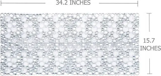 Alt view image 4 of 6 - Extra Long Pebble Bath Tub Shower Mat 34.2 x 15.7, Bathmat Non-Slip with Suction Cups, Machine Washable, Bathroom Mats, Smooth/Non-Textured Surface Only (34.2" x 15.7", Clear)