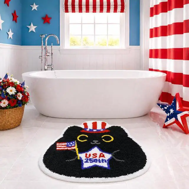Alt view image 4 of 5 - Black Cat Bath Rugs for Bathroom