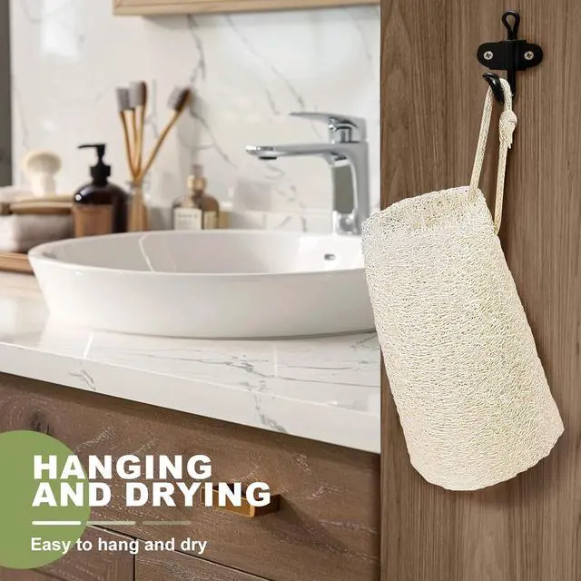 Alt view image 7 of 7 - 3 Pack Natural Loofah Sponge Exfoliating Body Scrubber 5 Inch