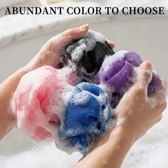 Alt view image 3 of 7 - African Net Sponge African Exfoliating Net Bath Wash Scrubbing Body Scrubber Long Rag Shower