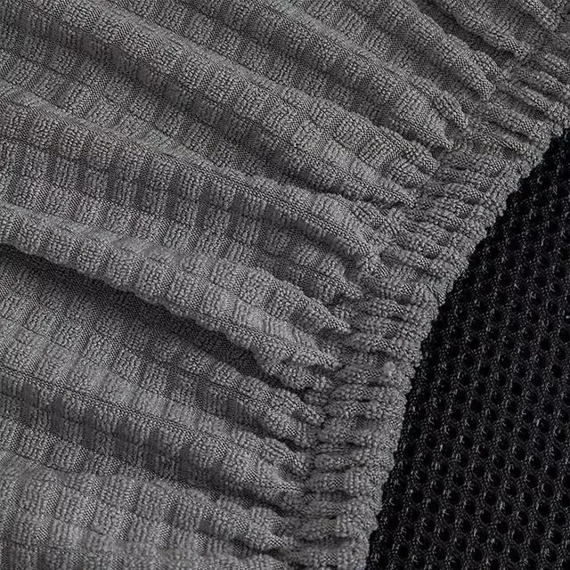 Alt view image 5 of 7 - Sunnyway Stretchable Office Chair Seat Cover, Elastic Chair Slipcover with Tie Straps, Dining Chair Slipcover Machine Washable, Fits Seat Size 17.7"-21.7" (Grey)