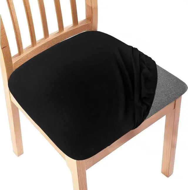 Main image of Gute Chair Seat Covers 2Pcs Stretchy Washable Slipcovers Dining Black