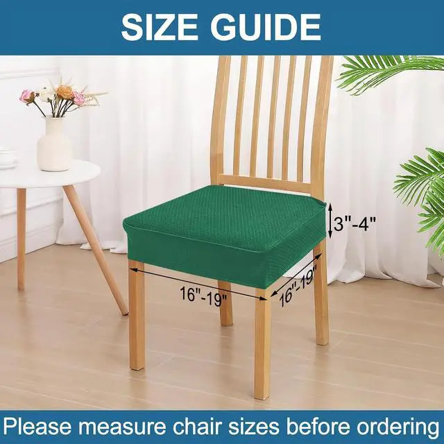 Alt view image 2 of 7 - Smiry Waterproof Seat Covers for Dining Room Chairs, No Rear Covers