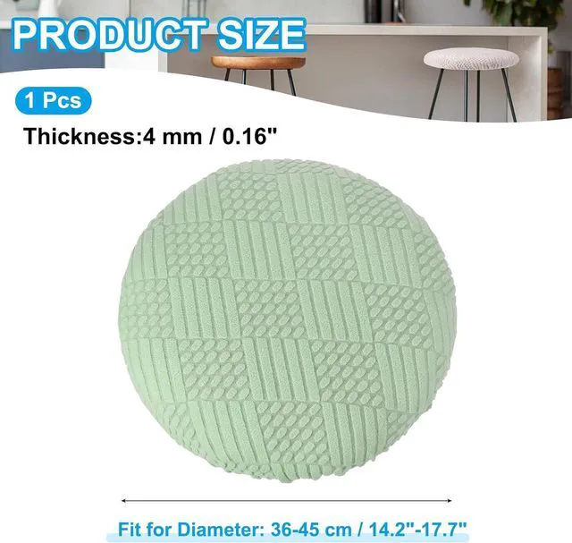 Alt view image 2 of 7 - PATIKIL Elastic Bar Stool Cover Round Washable for 14-18Inch Green