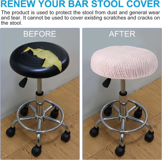 Alt view image 7 of 7 - PATIKIL Elastic Bar Stool Cover Round Washable for 14-18Inch Green