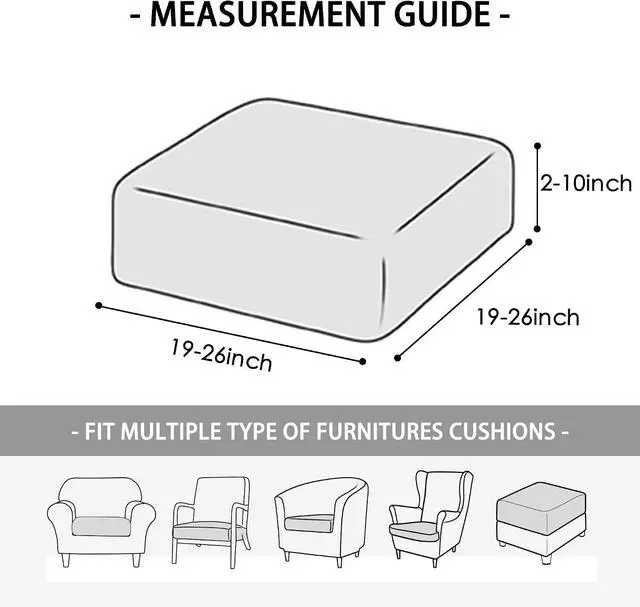 Alt view image 3 of 6 - FORCHEER Printed Couch Cushion Cover Stretch Floral Sofa Seat Cushion Slipcover 19-26 Inch Non-Slip Washable (1PC,Style 4)