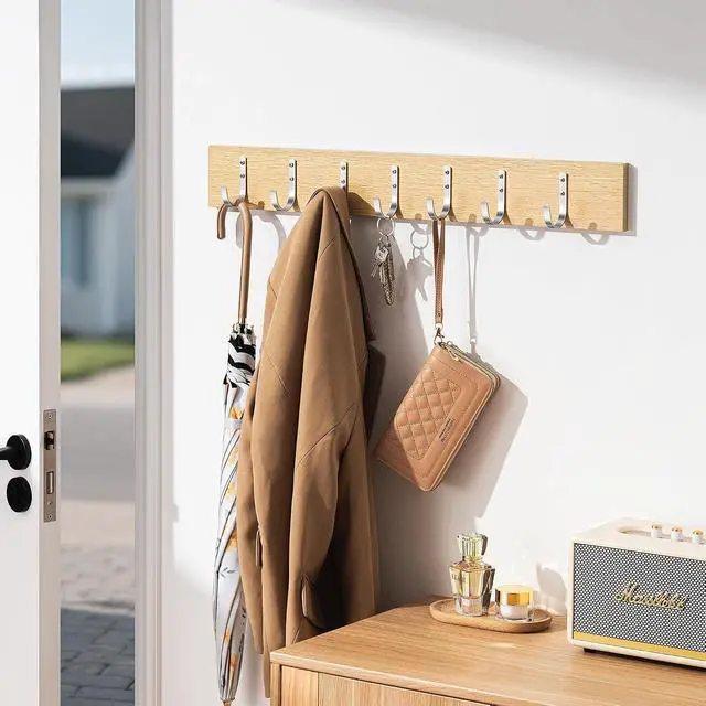 Alt view image 5 of 7 - 22LB Wall Hooks for Hanging Towel/Coat, Brushed Nickel 5 Pack