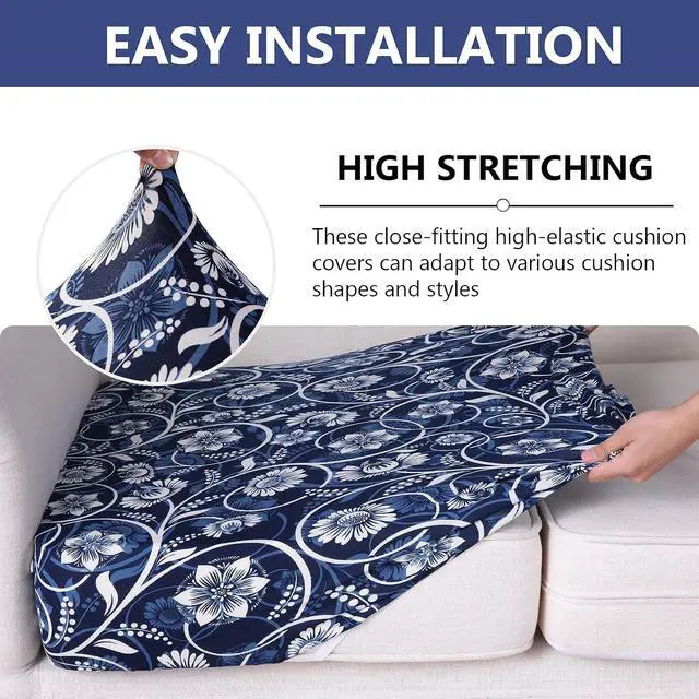 Alt view image 4 of 6 - hyha Printed Couch Cushion Covers, Sofa Covers Washable for Cushion Couch