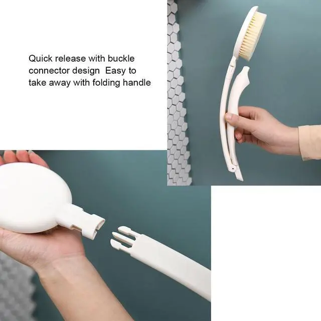 Alt view image 5 of 6 - LFJ 19" Long Handle Shower Sponge Brush Set