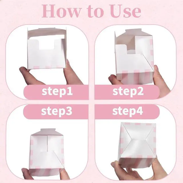 Alt view image 3 of 7 - 32 Pack Pink Popcorn Boxes, 4.6" x 2.7" Mini Popcorn Buckets