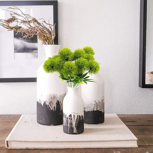 Alt view image 3 of 7 - Uieke 10 Pcs Dandelion Artificial Flowers, Artificial Flowers for Decoration Fake Plants Bouquet Plastic Flowers for Home Decoration Wedding Decor Flower Arrangment Green